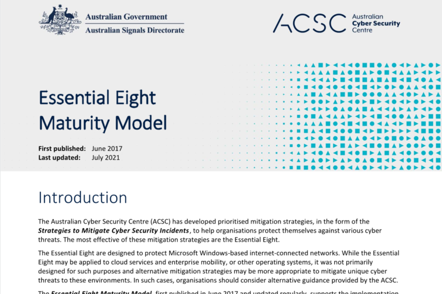 ACSC Essential Eight – July 2021 Update