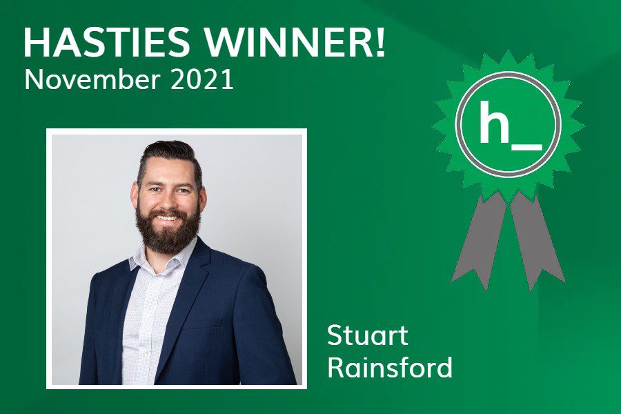Hasties Winner for November 2021 – Stuart