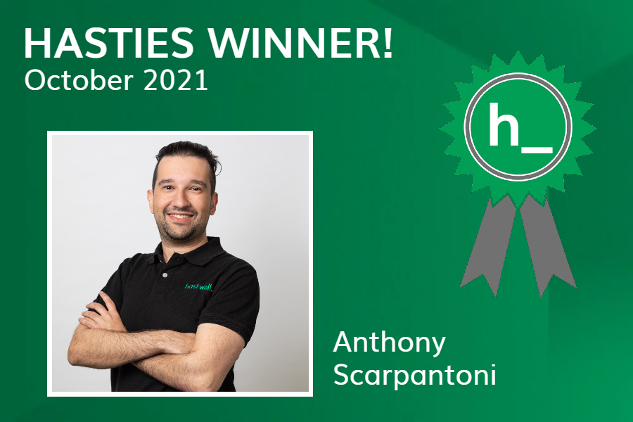 Hasties Winner for October 2021 – Anthony